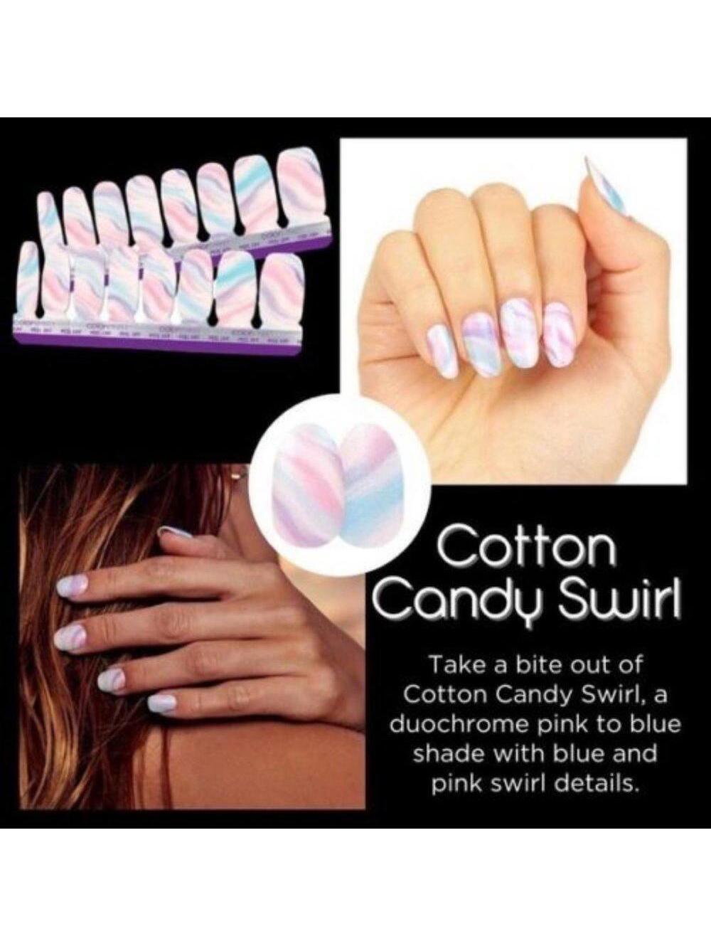Color Street Nail Polish Strips in Cotton Candy Swirl